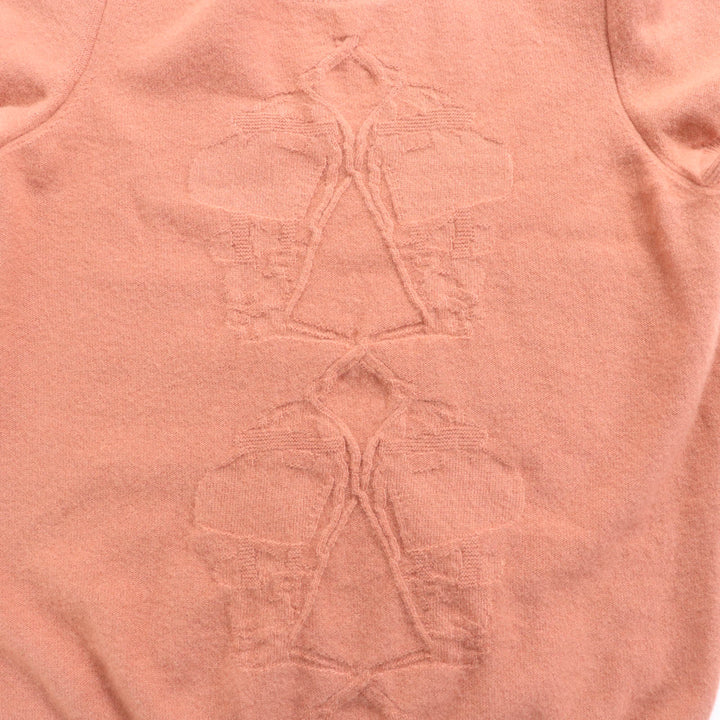 Excellent HERMES Short sleeve knit Brides de Gala Crew neck Orange wool Women 38