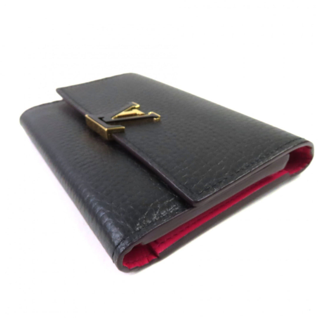 Excellent LOUIS VUITTON Bifold Wallet Portefeuille Compact Taurillon Clemence