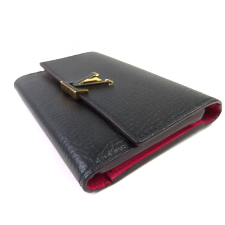 Excellent LOUIS VUITTON Bifold Wallet Portefeuille Compact Taurillon Clemence