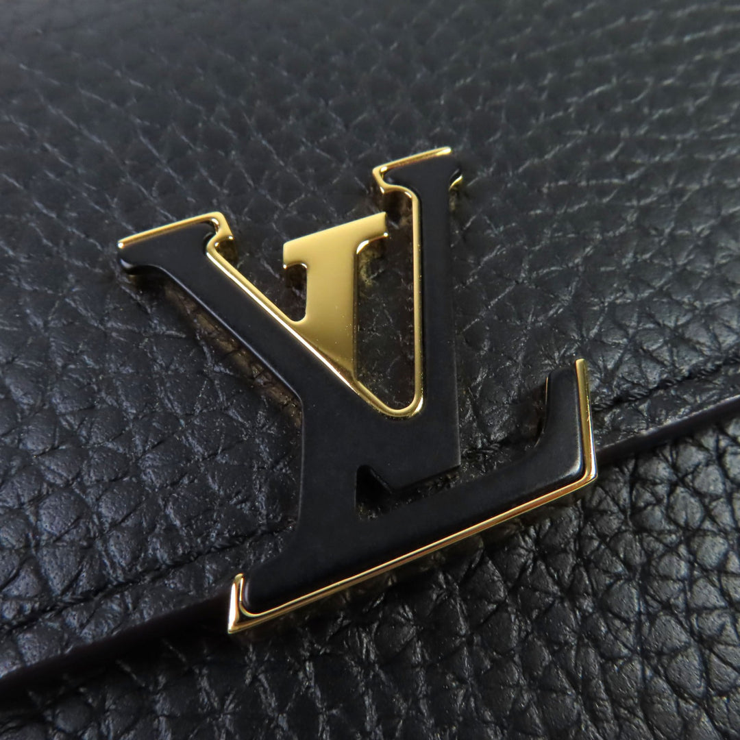 Excellent LOUIS VUITTON Bifold Wallet Portefeuille Compact Taurillon Clemence