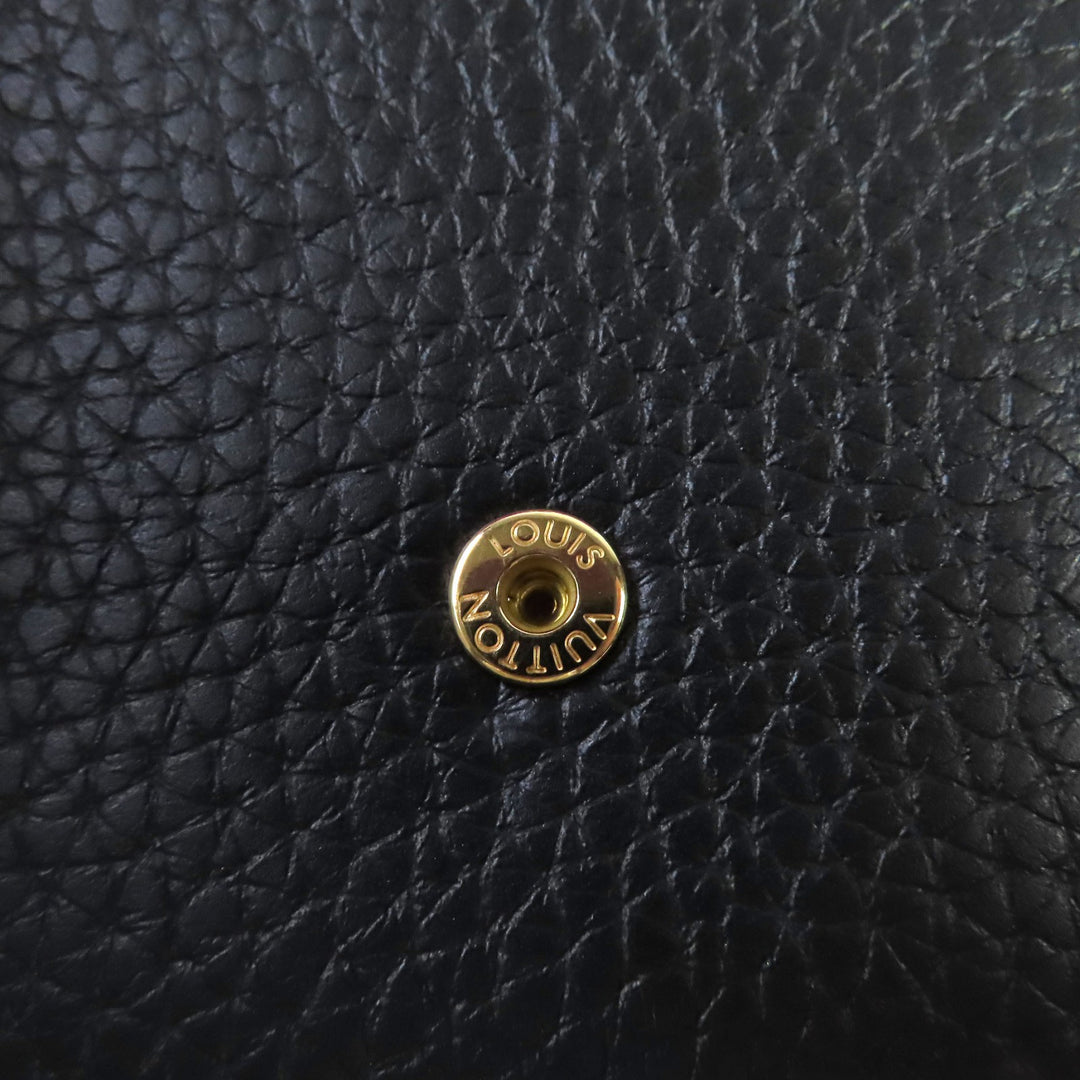 Excellent LOUIS VUITTON Bifold Wallet Portefeuille Compact Taurillon Clemence