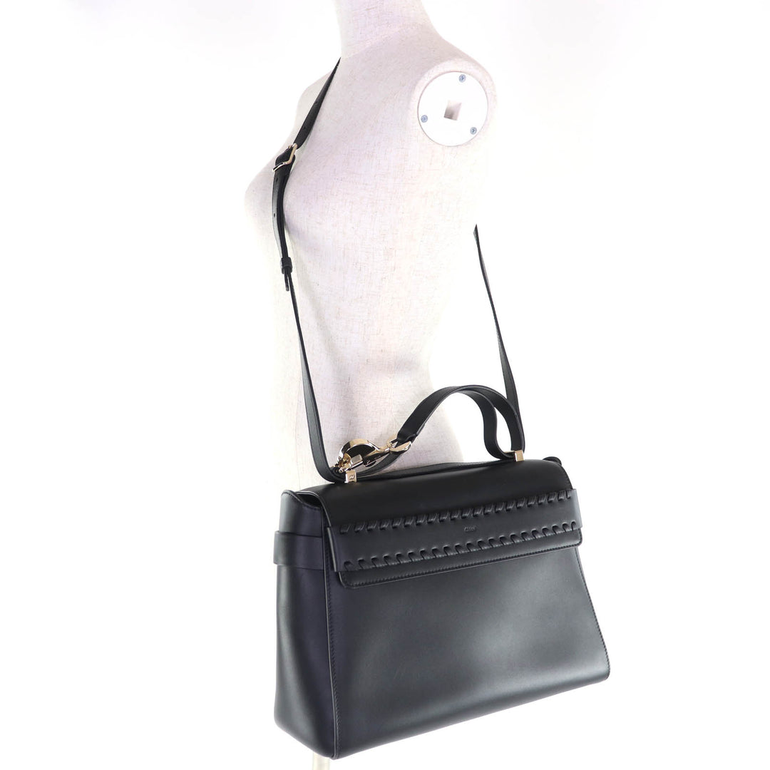 クロエ ショルダーバッグ NACHA ブラックレザー レディース CHC22WS122l91001