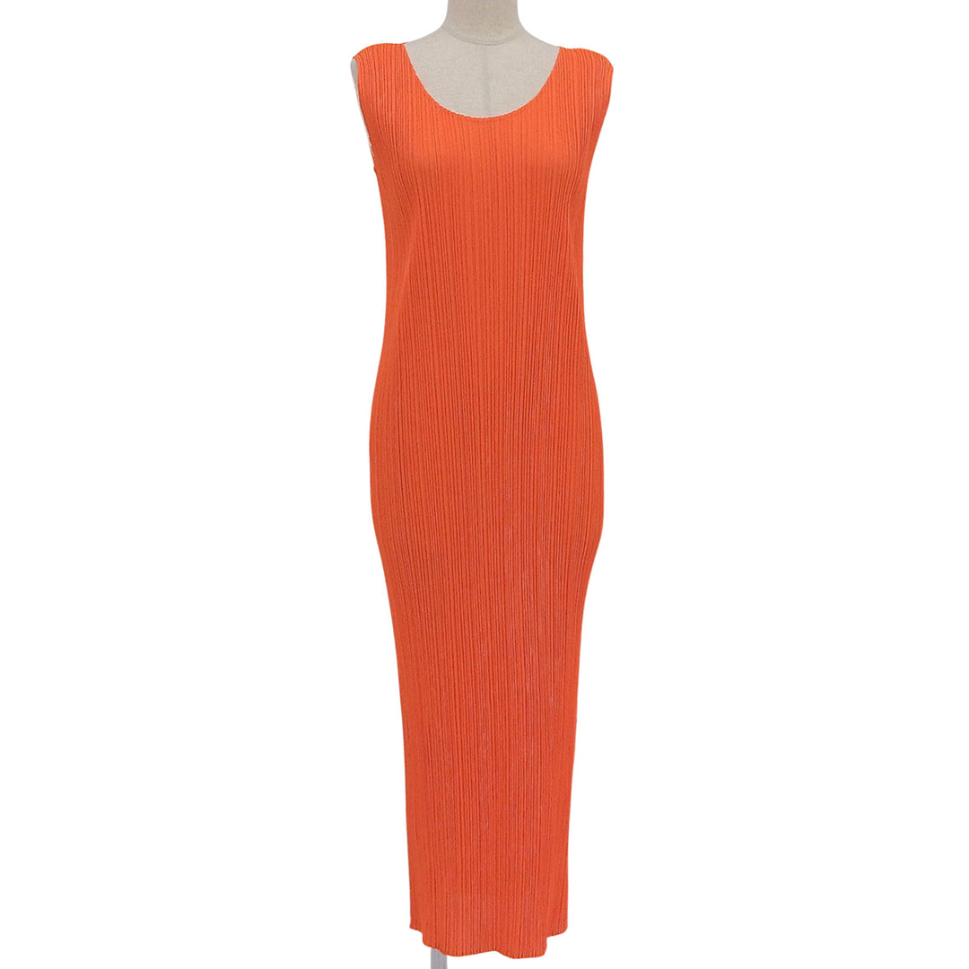 Excellent PLEATS PLEASE one piece Orange polyester Women 2 PP11-JH201