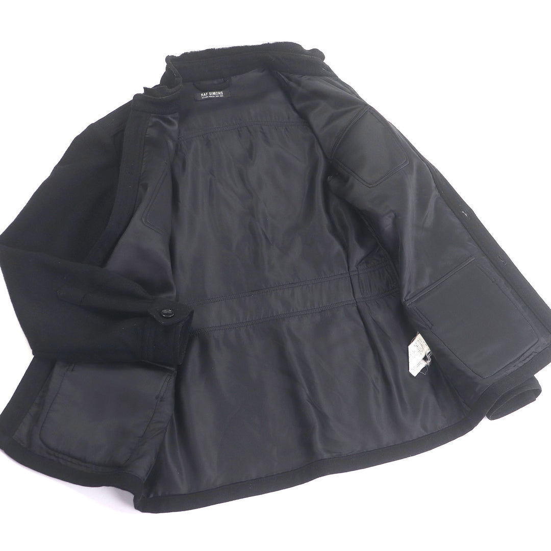 素晴らしい RAF SIMONS ミリタリージャケット 04AW WAVES 期 M-65 ブラック ウール メンズ 46