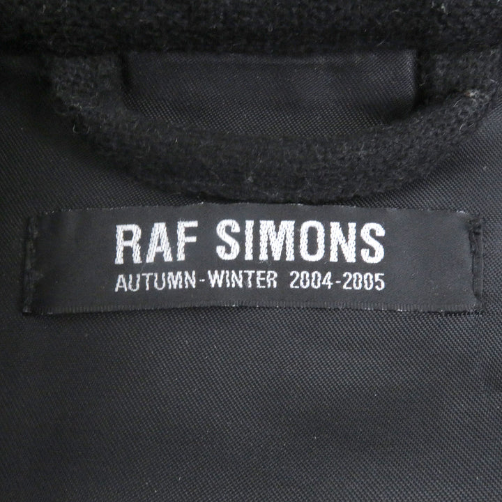 素晴らしい RAF SIMONS ミリタリージャケット 04AW WAVES 期 M-65 ブラック ウール メンズ 46