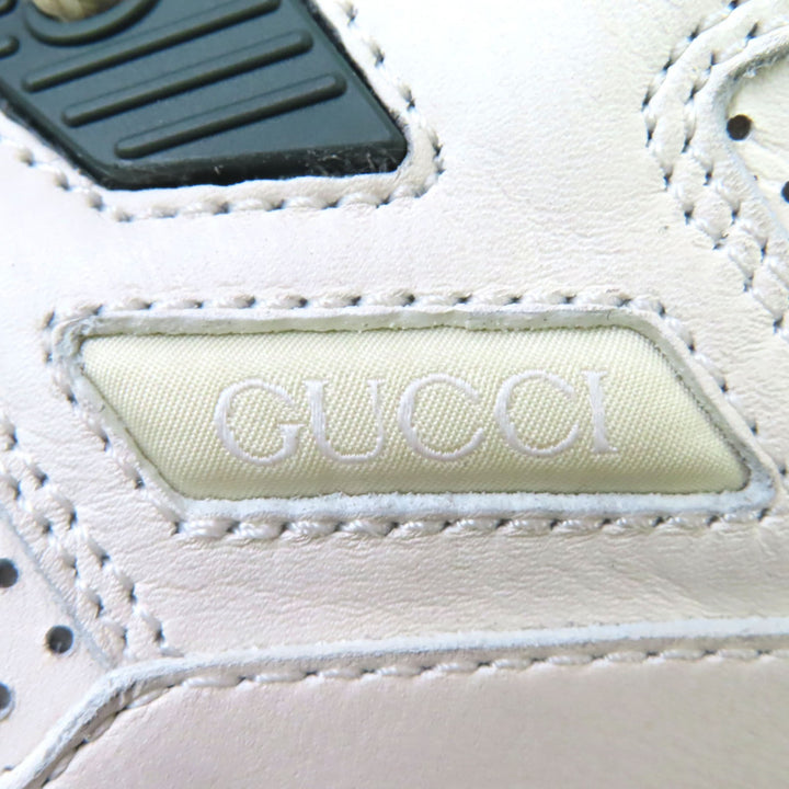 新品 GUCCI スニーカー インターロッキングG ハイトップ ホワイトカーキレザー レディース 36.5
