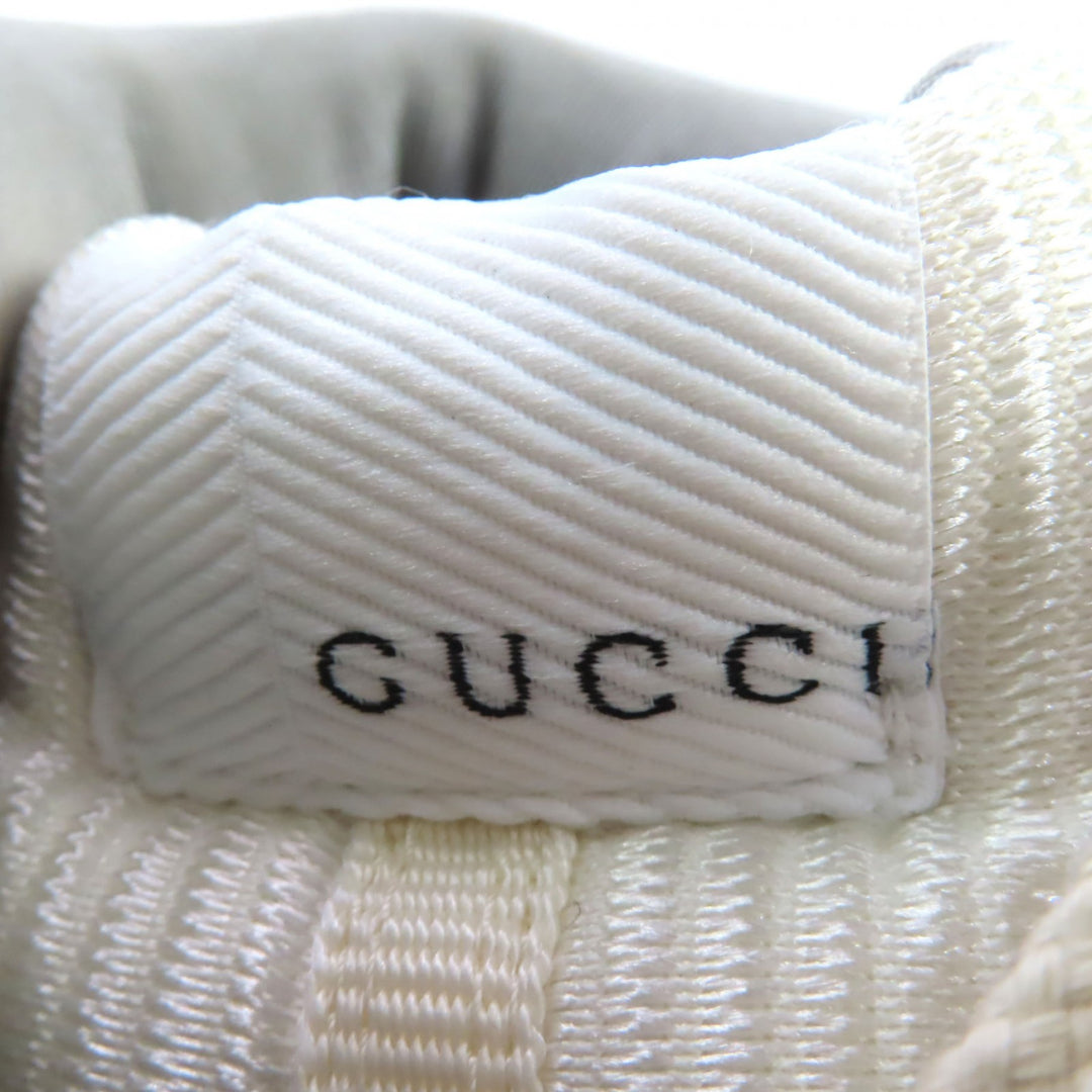 新品 GUCCI スニーカー インターロッキングG ハイトップ ホワイトカーキレザー レディース 36.5