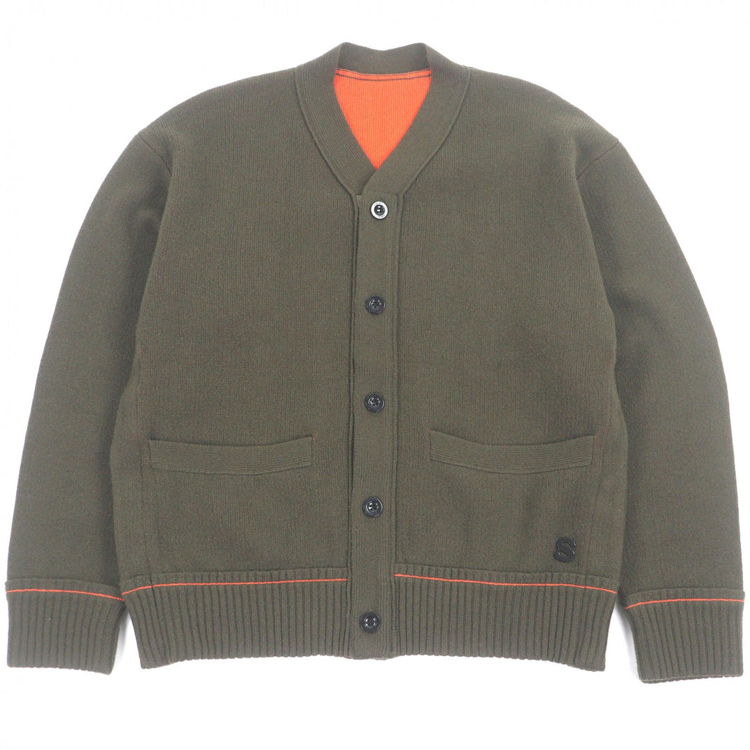 Great Sacai cardigan Studs Cashmere Knit Cardigan Logo button