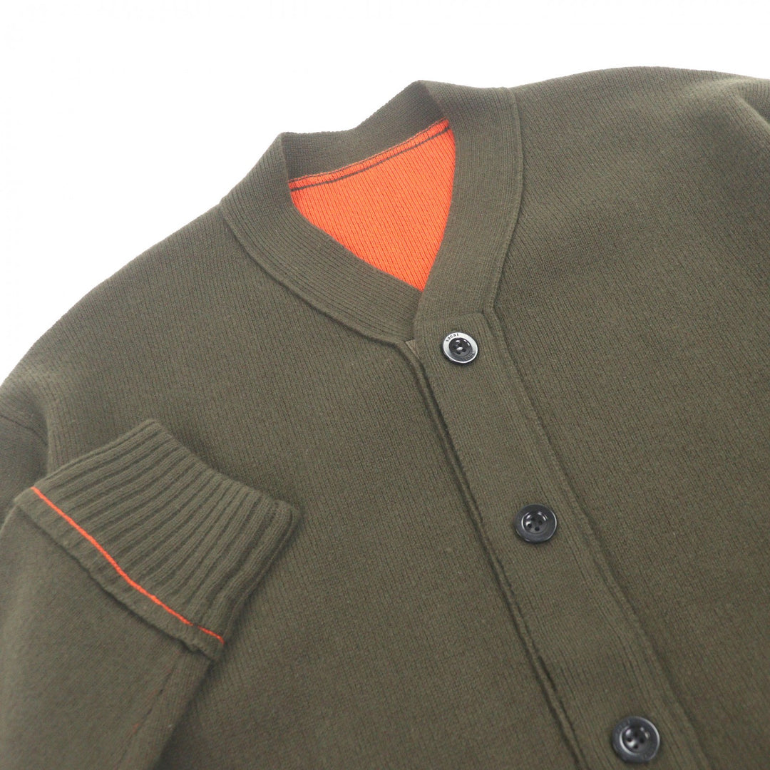 Great Sacai cardigan Studs Cashmere Knit Cardigan Logo button