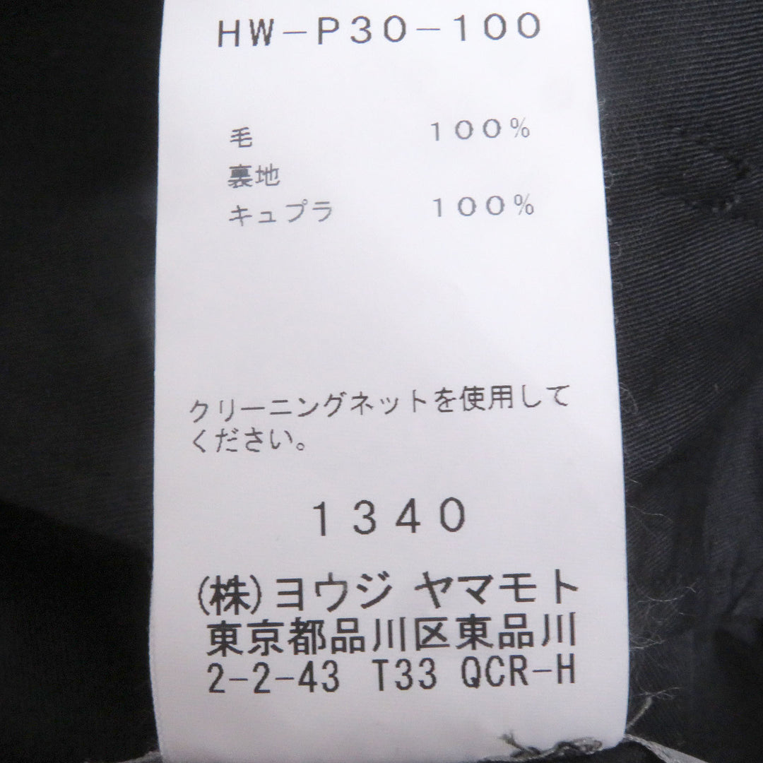 優良 Yohjiyamamoto POUR HOMME パンツ スラックス パンツ ブラック