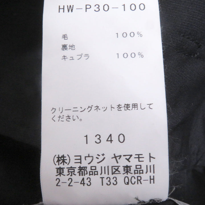 優良 Yohjiyamamoto POUR HOMME パンツ スラックス パンツ ブラック