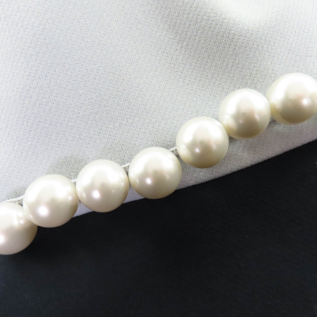 Pristine YOKO CHAN one piece Sleeveless with fake pearls navy 38 YCD-120-568