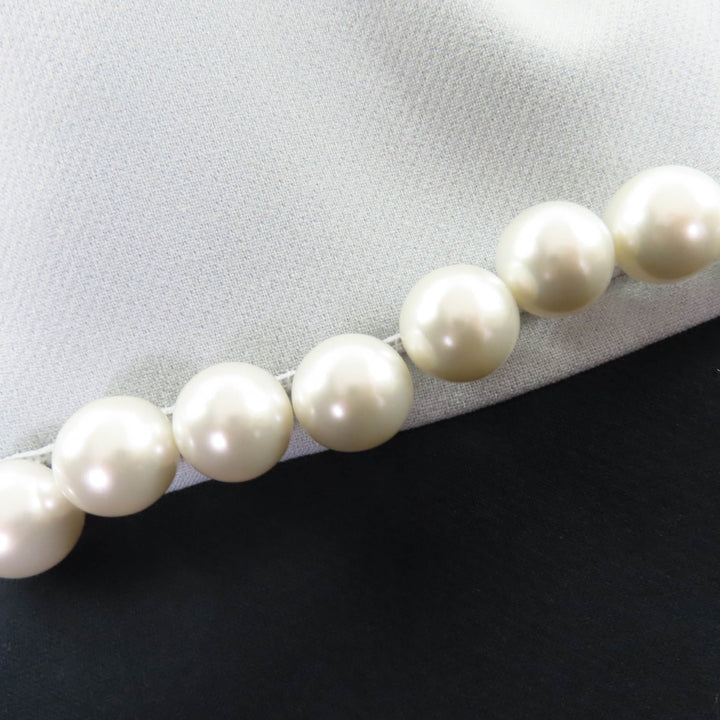 Pristine YOKO CHAN one piece Sleeveless with fake pearls navy 38 YCD-120-568