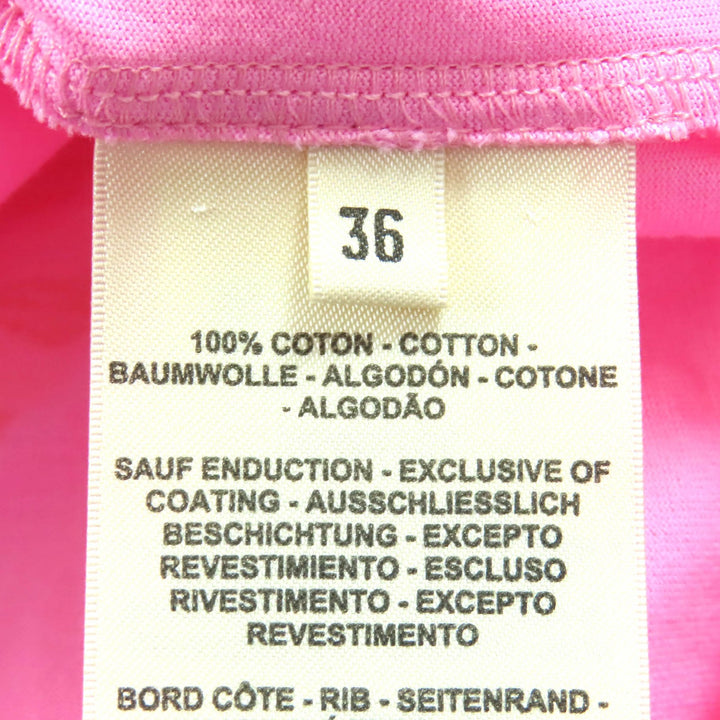 Excellent HERMES Short sleeve T-shirt cartouche Mock neck pink 36 3E4621DL