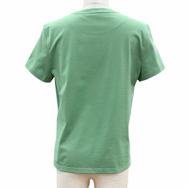 Pristine HERMES Short sleeve T-shirt cartouche Vert Opaline 36 5E4634DA