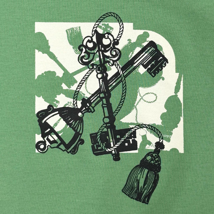 Pristine HERMES Short sleeve T-shirt cartouche Vert Opaline 36 5E4634DA