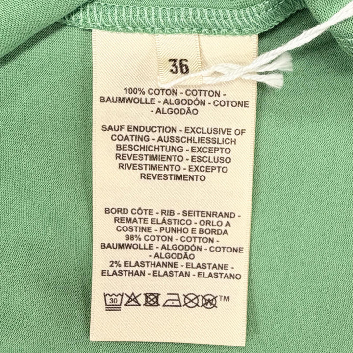 Pristine HERMES Short sleeve T-shirt cartouche Vert Opaline 36 5E4634DA