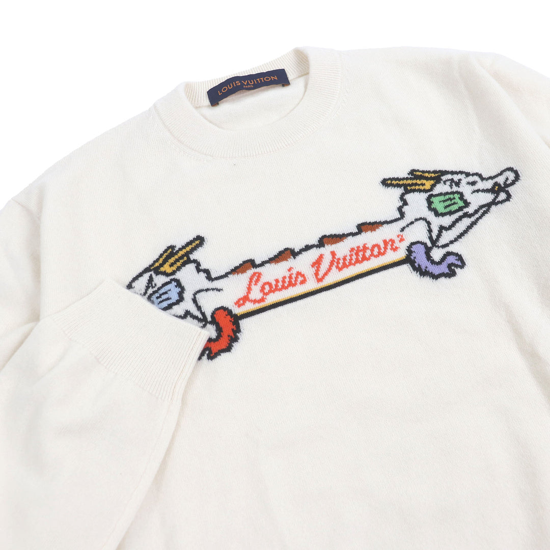 良品 ルイヴィトン NIGO セーター インターシャジャガード ドラゴン