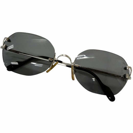 Great Cartier sunglasses Trinity Two-Point Rimless Silver mens