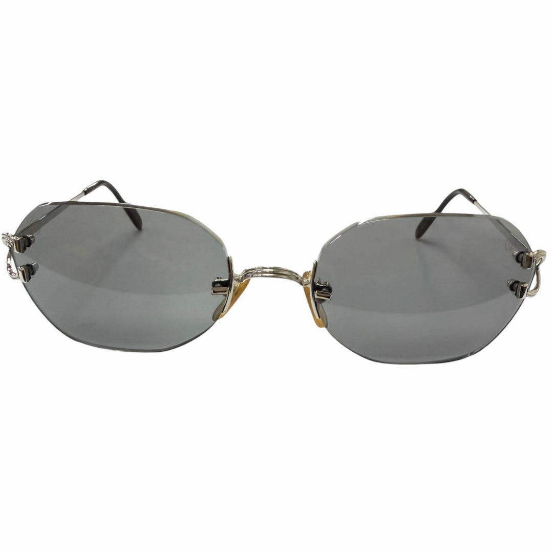 Great Cartier sunglasses Trinity Two-Point Rimless Silver mens