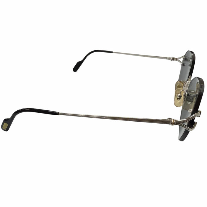 Great Cartier sunglasses Trinity Two-Point Rimless Silver mens
