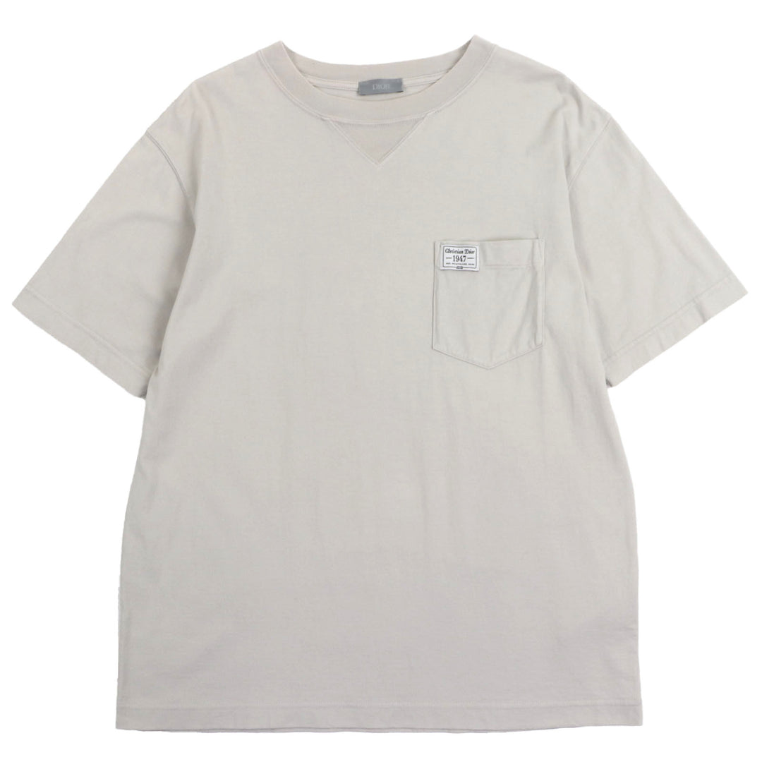 Great DIOR Short sleeve T-shirt gray cotton mens XS 243J634B0677