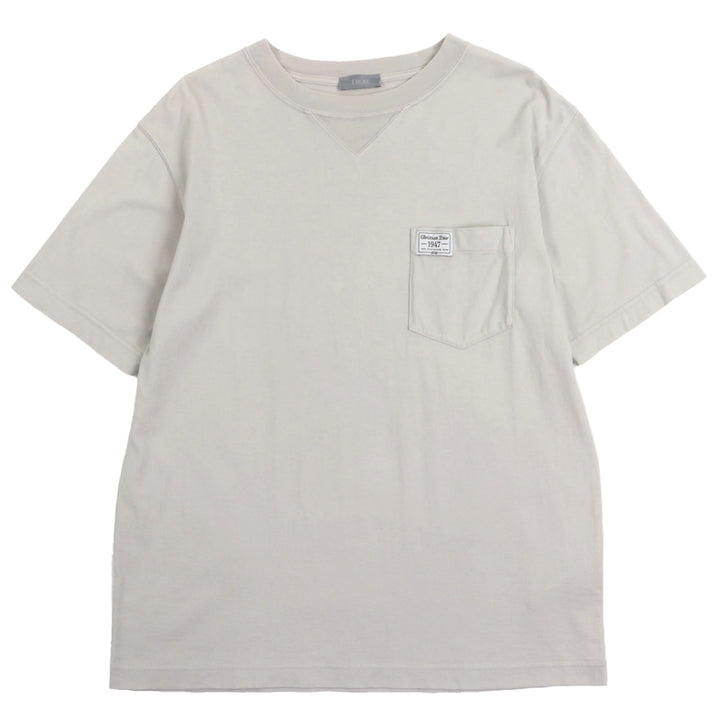 Great DIOR Short sleeve T-shirt gray cotton mens XS 243J634B0677