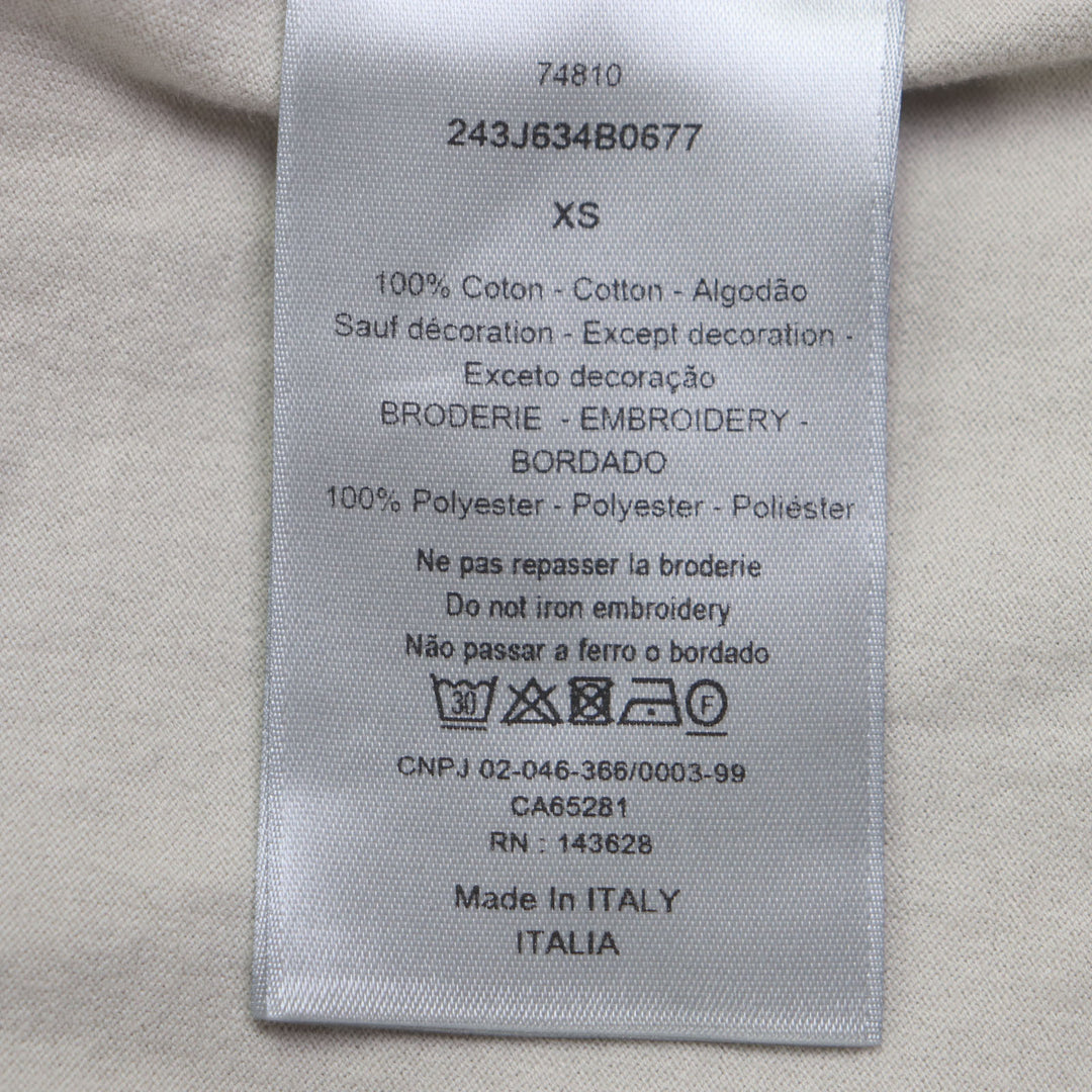 Great DIOR Short sleeve T-shirt gray cotton mens XS 243J634B0677