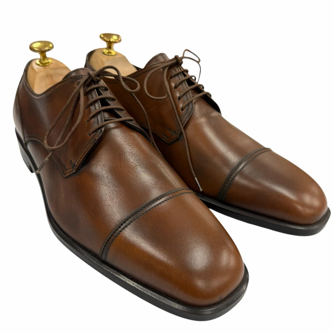 Excellent Salvatore Ferragamo Leather shoes Brown mens 9