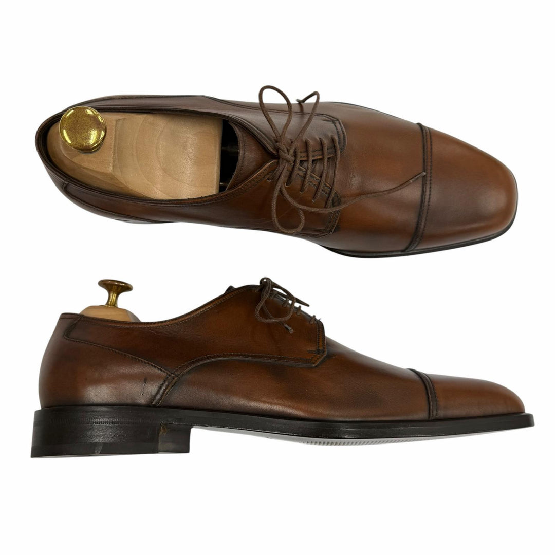 Excellent Salvatore Ferragamo Leather shoes Brown mens 9
