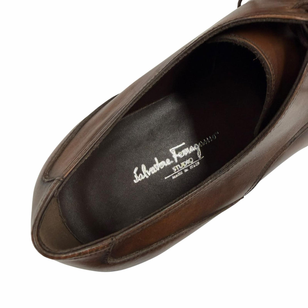 Excellent Salvatore Ferragamo Leather shoes Brown mens 9
