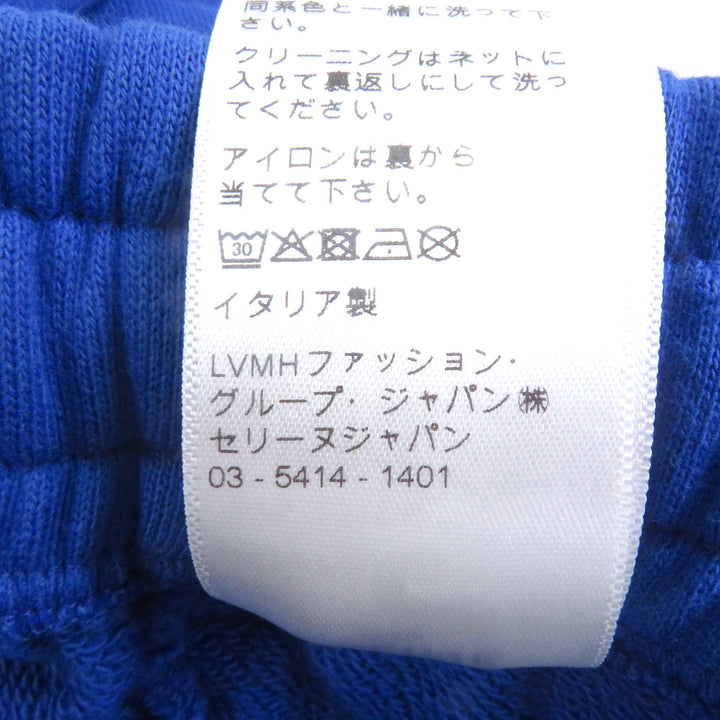 CELINE パンツ ロゴプリント スウェットパンツ ジョガー ブルー コットン メンズ L 2Z056052H 美品