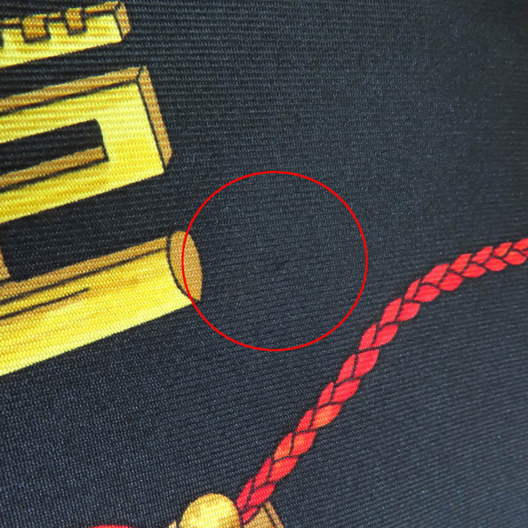 素晴らしいHERMES長袖ポロシャツLES CLES THE KEYS希少シルクレディースS
