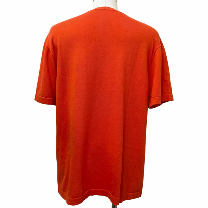 Great LOUIS VUITTON Short sleeve knit signature logo Red mens L