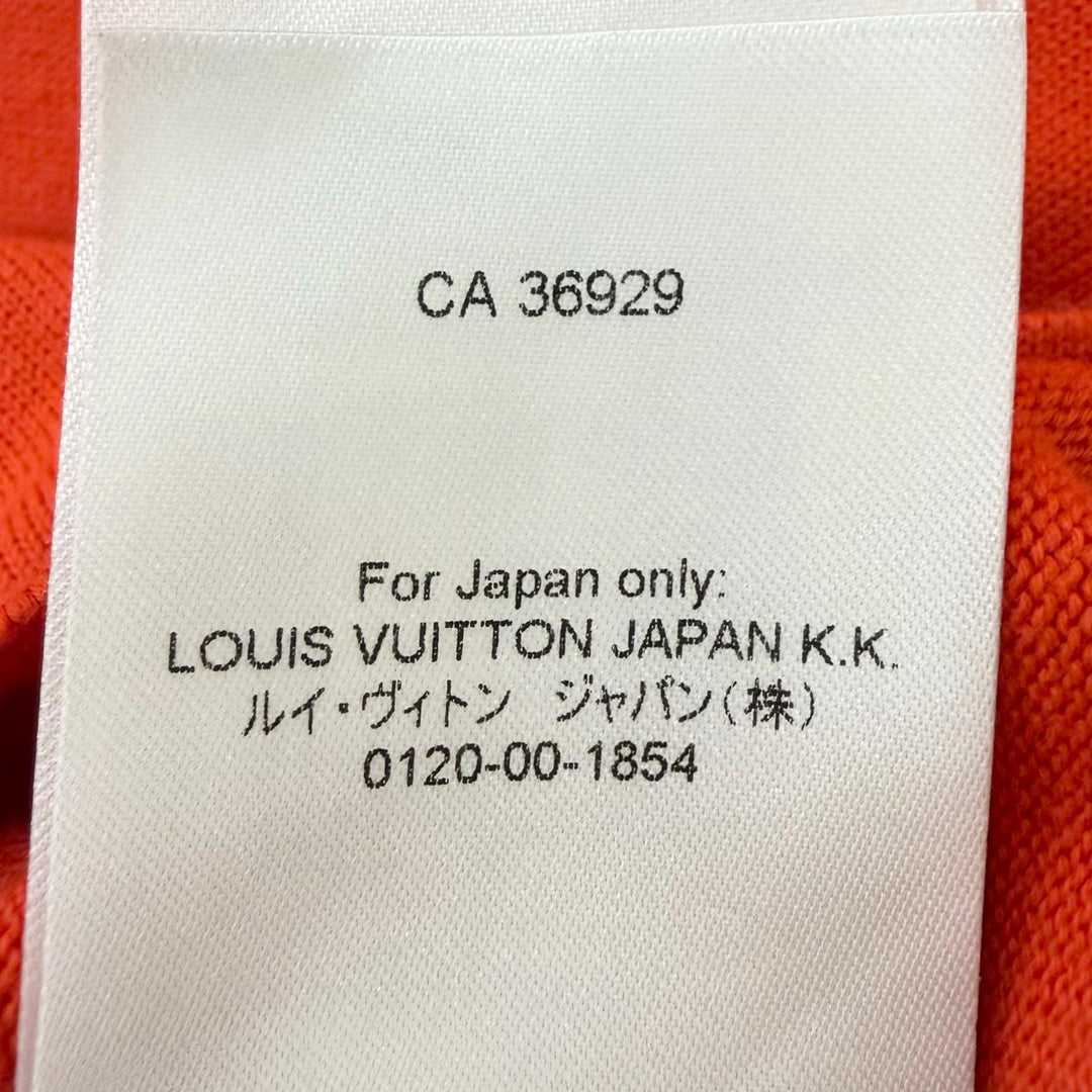 Great LOUIS VUITTON Short sleeve knit signature logo Red mens L