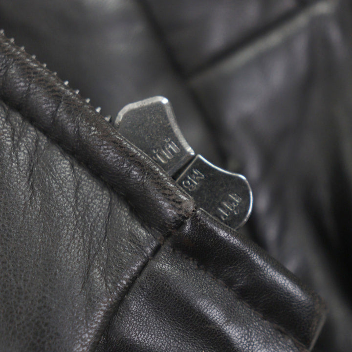 Very Good HUGO BOSS leather jacket Dark brown Lamb leather mens 48