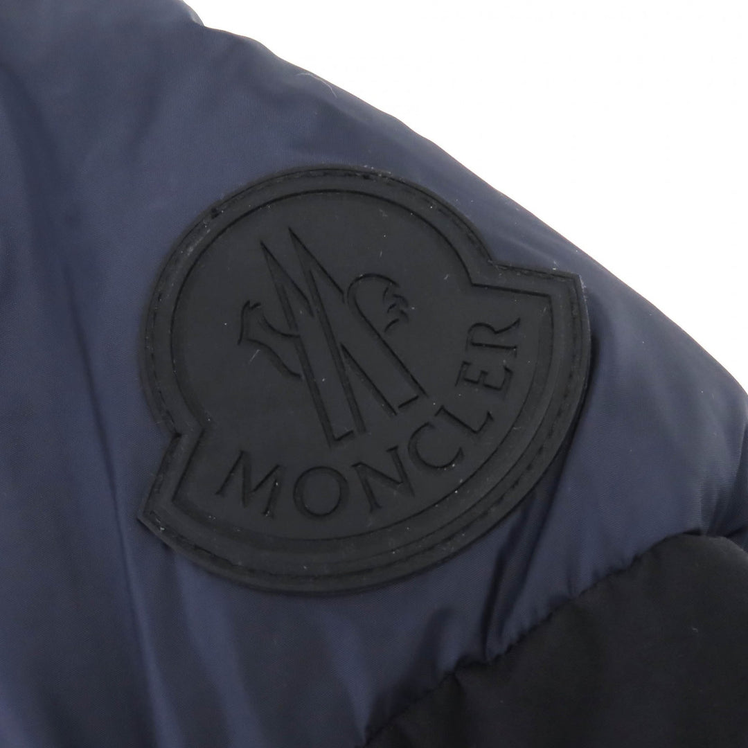 Great MONCLER Down jacket JOFFE Logo rubber patch hooded jacket Navy black 2
