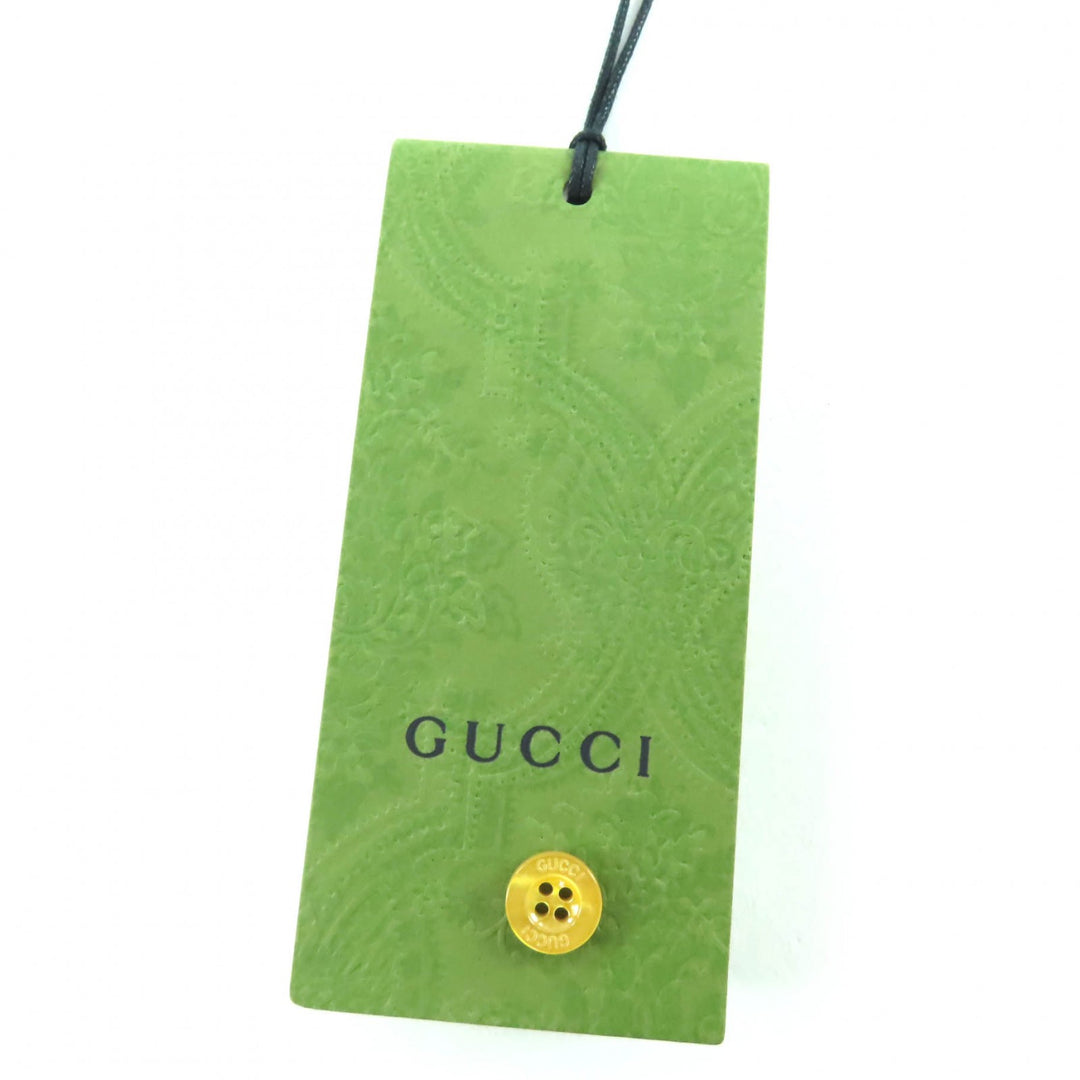 新品 GUCCI ワンピース ラウンドカラー シフォンドレス イエロー シルク レディース 36 728125