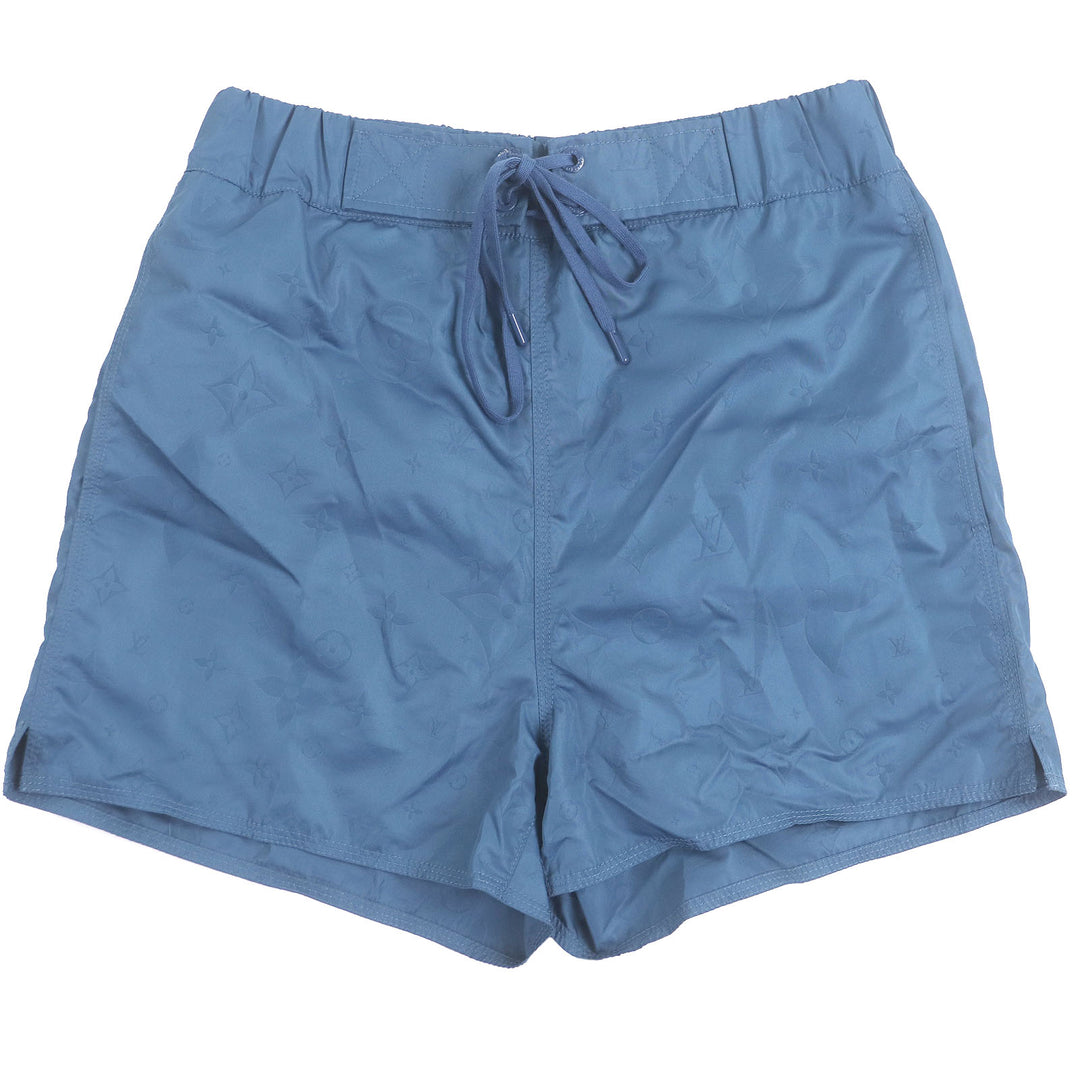 Excellent LOUIS VUITTON Pants 3D Pocket Monogram Board Shorts blue