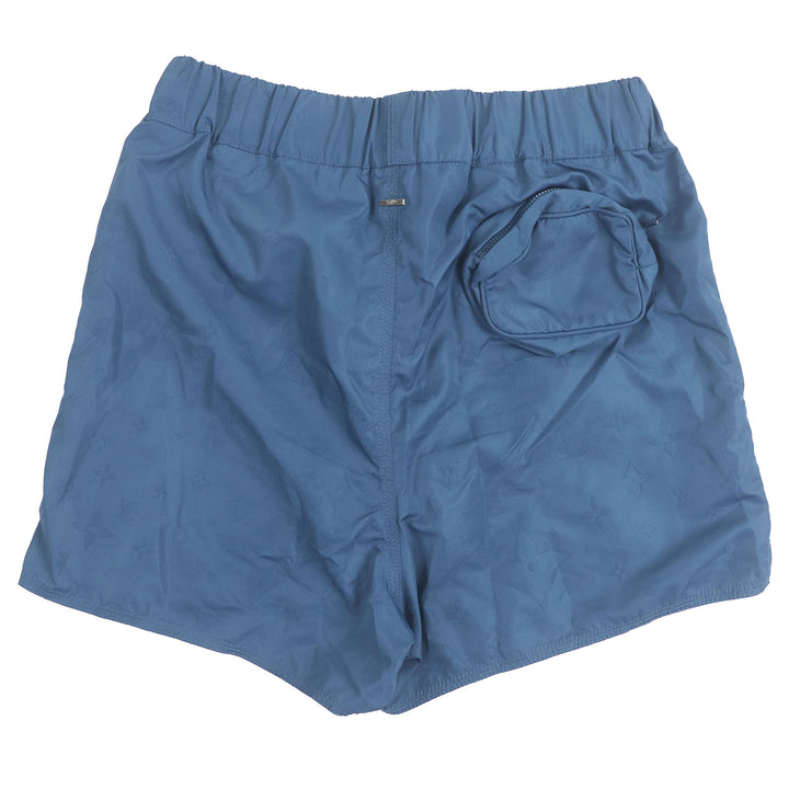 Excellent LOUIS VUITTON Pants 3D Pocket Monogram Board Shorts blue