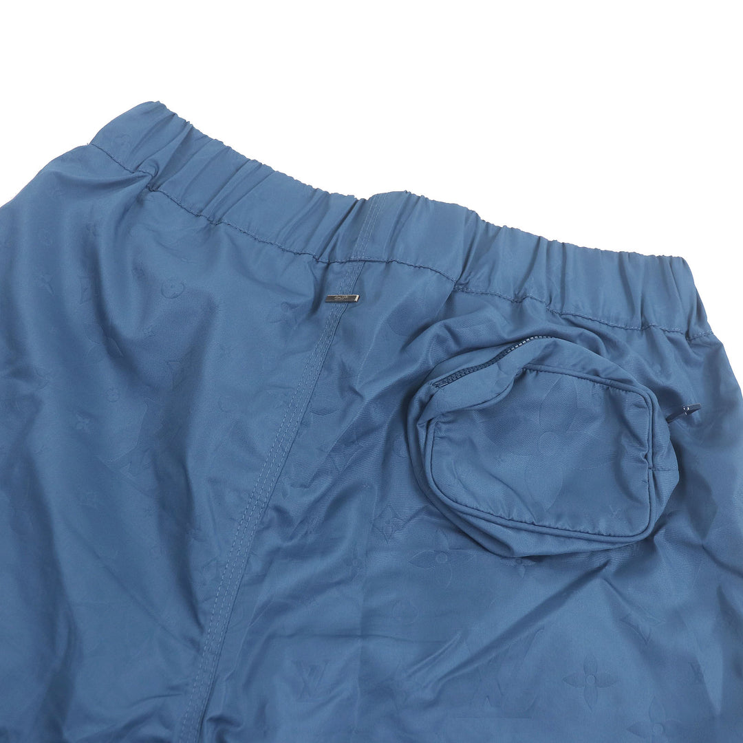 Excellent LOUIS VUITTON Pants 3D Pocket Monogram Board Shorts blue