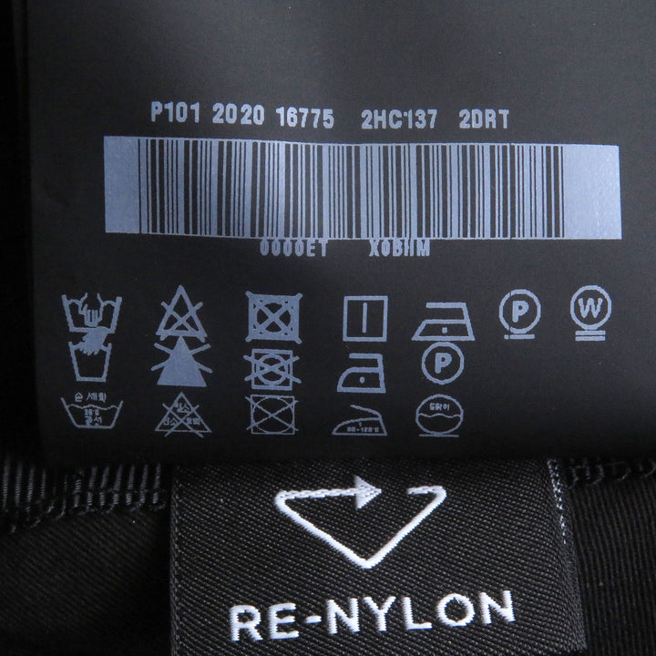 優れたPRADA帽子トライアングルロゴRe-NylonブラックリサイクルポリアミドメンズS 2HC137