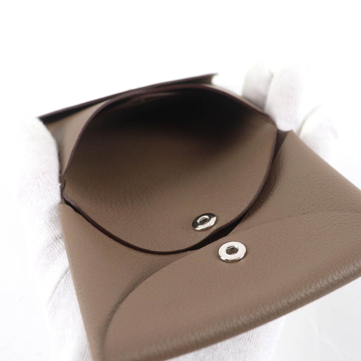 Pristine HERMES Coin case Calvi duo Card Case Evercolor Leather Women