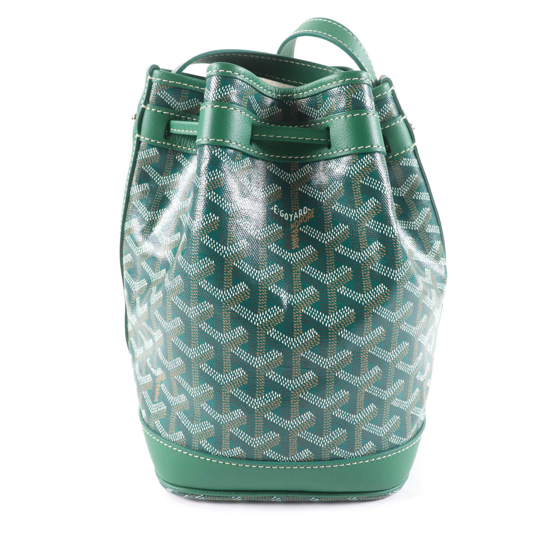 GOYARD ショルダーバッグ Petit Flo バケットバッグ ドローストリング 2WAY グリーン ゴヤールダン キャンバス