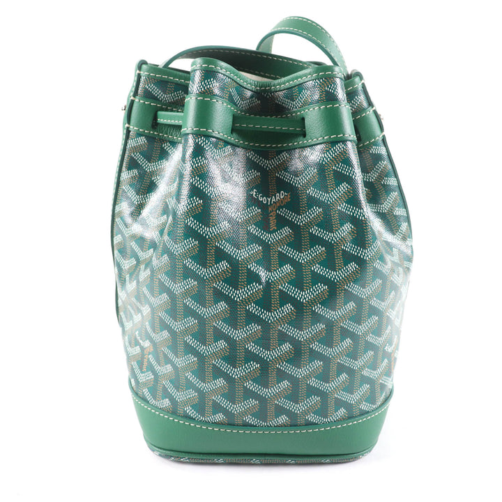 GOYARD ショルダーバッグ Petit Flo バケットバッグ ドローストリング 2WAY グリーン ゴヤールダン キャンバス