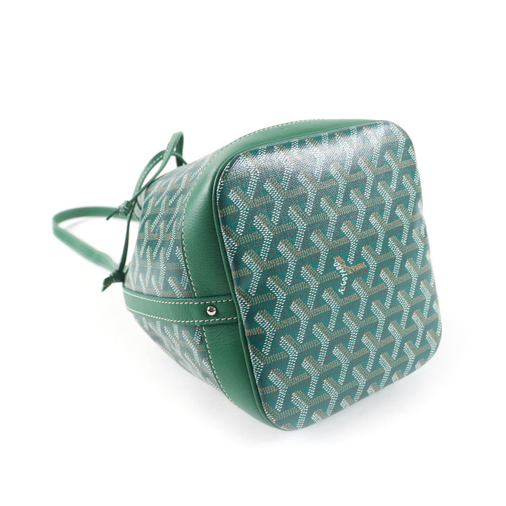 GOYARD ショルダーバッグ Petit Flo バケットバッグ ドローストリング 2WAY グリーン ゴヤールダン キャンバス