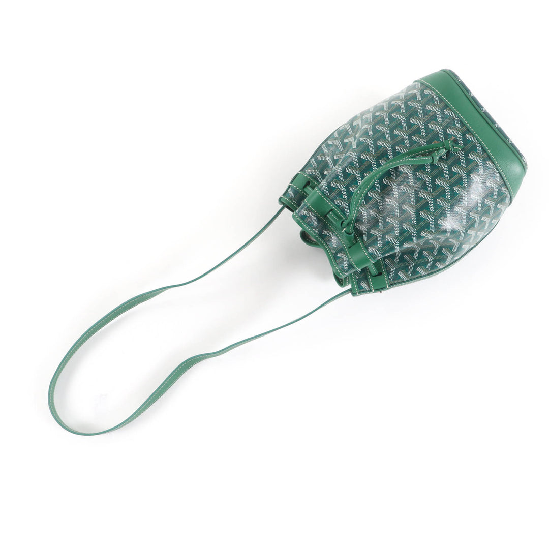 GOYARD ショルダーバッグ Petit Flo バケットバッグ ドローストリング 2WAY グリーン ゴヤールダン キャンバス