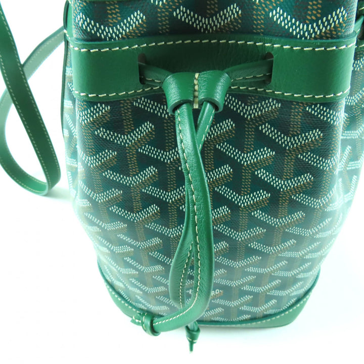 GOYARD ショルダーバッグ Petit Flo バケットバッグ ドローストリング 2WAY グリーン ゴヤールダン キャンバス
