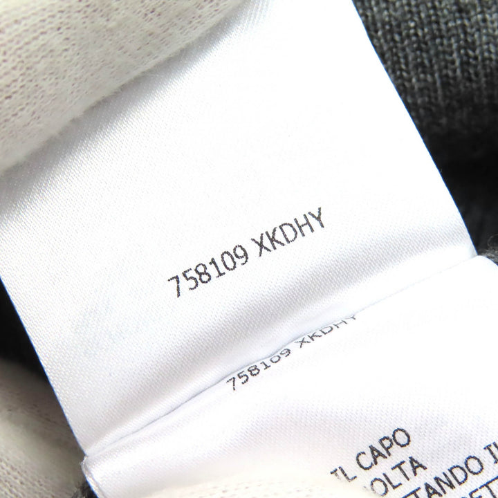 Excellent GUCCI Tank top Rib knit tank top sleeveless top gray wool mens S
