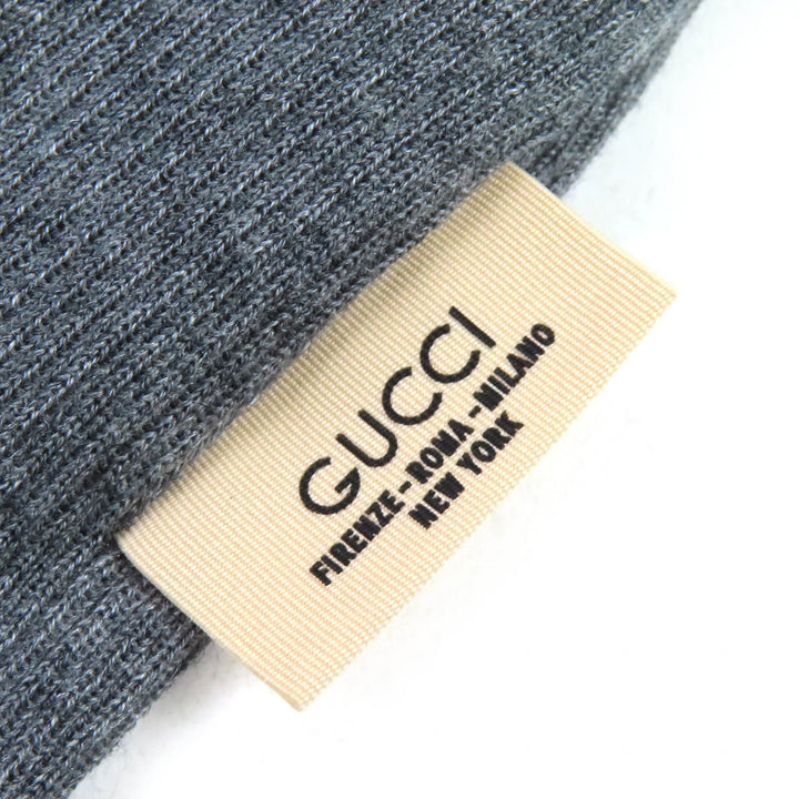 Excellent GUCCI Tank top Rib knit tank top sleeveless top gray wool mens S